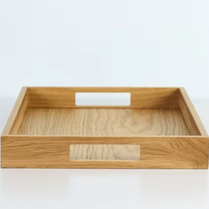 Plateau de service en bois poli écologique pour les réunions de famille, les fêtes et les occasions - Snacks, bonbons et boissons à prix bas - Product Image 1