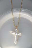 Collier en perles d'eau douce personnalisable, chaîne en acier inoxydable plaqué or 18 carats, bijou cadeau pour femme, Perlenkette