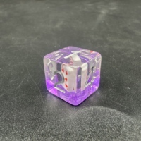 Jeu de dés à thème poker pour D&D, 7 pièces, dés polyédriques en résine de 16 mm avec design carré pour les jeux de rôle sur table Dungeons & Dragons