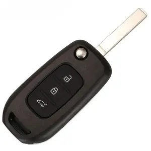 Topbest 3 buttons Car Remote Control Key For 433mhz 4A chip without key blade R-enault key
