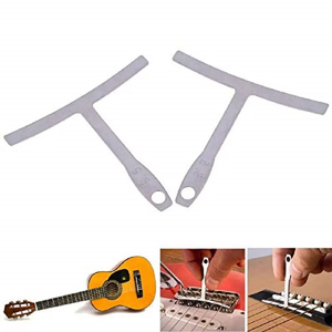 Guitarra paquímetro régua em forma de T 9PCS conjunto para pescoço fingerboard traste fio curvatura corda ponte curvatura ajuste - Product Image 6