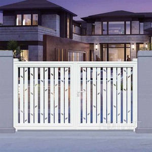 Hiện đại đôi biệt thự nhôm cho người đi bộ ranh giới tường cổng Fancy khóa kỹ thuật số tự động trượt mở phong cách sử dụng nhà Homart - Product Image 2