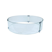 Poêle industriel résistant aux hautes températures, foyer, panneau de verre coupe-vent ; table de foyer pare-vent personnalisable