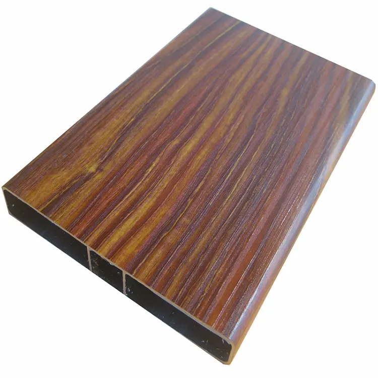 Wood effect 6063 aluminum extrusion profile for fencing  gates  decking