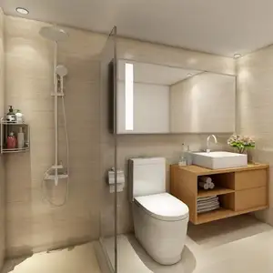 Casa de banheiro modular, tudo em um conjunto, casa de banheiro profissional, unidade molhada, manti, residencial