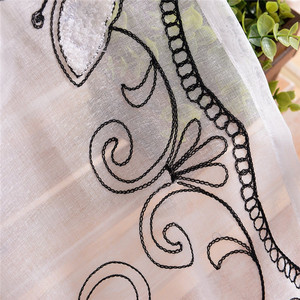 Tulle brodé de style nordique <span class=keywords><strong>blanc</strong></span> avec motif papillon, pour fenêtre de salon, voile pur de 54 pouces, fenêtre plate, bureau d'hôtel, vente en gros - Product Image 5