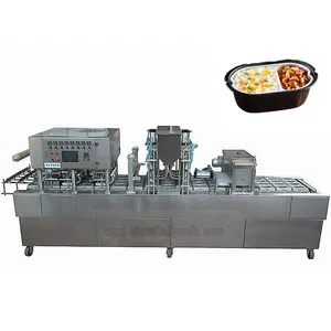 Full Automatic Multi-function Self-heating Rice Square/Round Lunch Filling And Sealing Machine