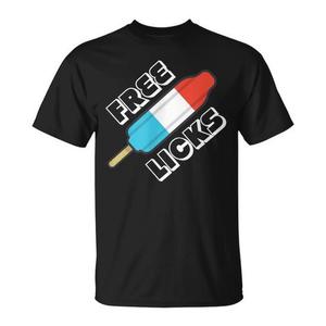 T-shirt promozionale con grafica Free Licks Popsicle - Product Image 1