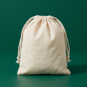 Bolsa de Lona de Algodón con Cordón, Bolsa de Regalo, Bolsa de Compras Reutilizable, con Logotipo Personalizado - Product Image 1