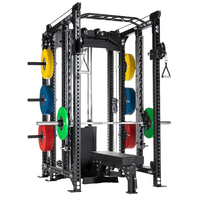 Máquina Smith para Sentadillas y Crossover de Cables, Equipo de Gimnasio Doméstico de Gran Venta para Entrenamiento Deportivo y Culturismo con Soporte para Cables