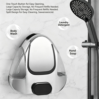 Distributeur mural de savon liquide à pression grande capacité pour shampoing, gel douche et désinfectant pour les mains
