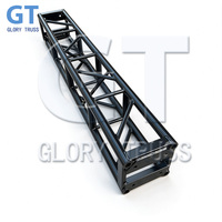 Glory Truss Segments de treillis en aluminium noir Thomas Tomcat Box Truss 12 pouces 300 mm 305 mm pour éclairage de scène, treillis à boulons