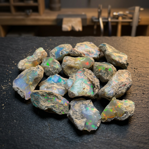 Piedras Preciosas Sueltas de Ópalo Blanco Natural de 0.5-2cm con Juego de Color y Efecto de Fuego para la Elaboración de Joyas - Product Image 5
