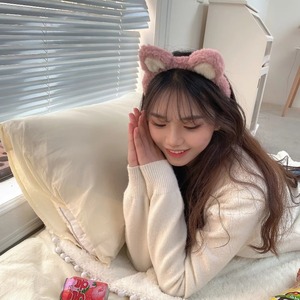 Fascia per Capelli con Orecchie di <span class=keywords><strong>Gatto</strong></span> in Peluche per Donne, Morbida e Soffice, Accessorio Kawaii per l'Autunno e l'Inverno, Idea Regalo - Product Image 3