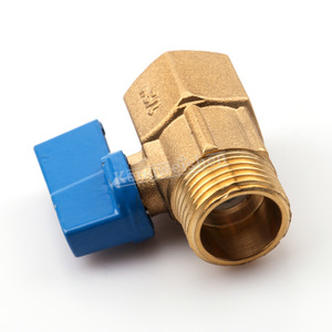 Válvula de bola de latón de 1/2 pulgada con mango azul para control de flujo de agua y gas en calentadores - Product Image 2