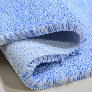 Blue white polyester microfiber cloth 152cm width for mop and cleaning cloth