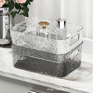 Desktop Storage Box 6L Glacier Pattern Uncapped Stackable For Bathroom Kitchen Cosmetics Makeup Organizers - Product Image 3