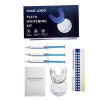Kit de blanchiment dentaire LED sans fil approuvé CE, lumière froide, minuteurs 10 min, 5 lampes LED, logo personnalisé, blanchiment dentaire à domicile sans peroxyde