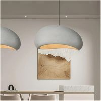 Wabi-Sabi Style éclairage design de luxe LED suspension ronde pour salon décor japonais taille moyenne