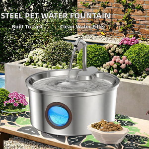 <span class=keywords><strong>Meilleure</strong></span> <span class=keywords><strong>Fontaine</strong></span> à <span class=keywords><strong>Eau</strong></span> Automatique Portable Écologique Moderne et Durable pour Animaux de Compagnie 3.2L en Acier Inoxydable pour <span class=keywords><strong>Chat</strong></span>, <span class=keywords><strong>Silencieuse</strong></span>, Alimentation USB - Product Image 2