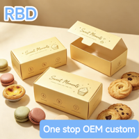 Boîte d'emballage personnalisée vide en carton pliable de qualité supérieure pour macarons, tartes aux œufs, biscuits, pâtisseries et produits de boulangerie