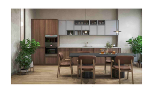 Meubles de cuisine sur mesure en bois neufs de style américain, armoires de cuisine en PVC, meubles en contreplaqué bon marché pour la maison - Vente en gros - Product Image 3