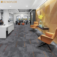 Harga murah grosir 50x50 komersial kantor nilon persegi perekat 50*50 karpet kantor karpet ubin ubin lantai