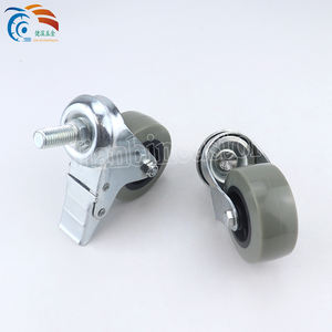 M8 Gewindes ch raube Lenk rollen China Castor Factory 50mm industrielle mittelschwere Schraube mit Bremse TPR Rollen rad - Product Image 3