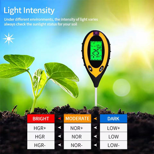 4 trong 1 đất PH Meter Tester đất Tester pH độ ẩm Meter nhiệt độ ánh sáng mặt trời cường độ đo lường Phân Tích Đất kiểm tra độ chua - Product Image 4