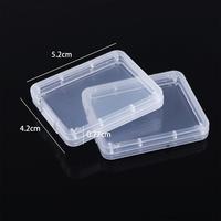 Практичный портативный пластиковый футляр для карт памяти SD SDHC MMC XD CF, 52x42x8 мм, защитный кейс-держатель для SD-карт