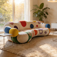 Canapé nuage de forme irrégulière personnalisé, meubles de style pop art ludique, couleur macaron douce, canapé modulaire pour appartement, salon, lit