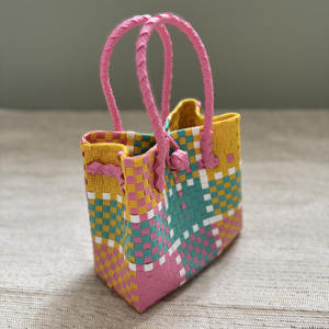 Handbags <b>Luggage</b> Unique Mix Color Handmade Women's Woven Bag Premium Plastic Recycled Material Recycled Weaving From Indonesia - Product Image 2