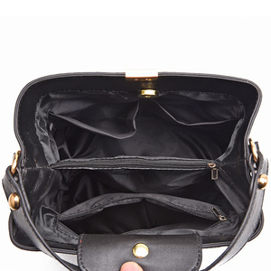 Sac à main de luxe pour femme en cuir PU, style seau, à bandoulière, avec motif crocodile gaufré - Product Image 6