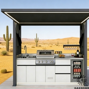 Cocina Exterior Comercial Prefabricada, Estación <span class=keywords><strong>de</strong></span> Cocina BBQ Modular, Kit <span class=keywords><strong>de</strong></span> Cocina Exterior para Cafetería, Restaurante o Negocio - Product Image 1