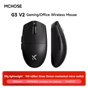 MCHOSE G3V2 เมาส์สำหรับเล่นเกมและสำนักงานแบบไร้สาย, 2.4G//เมาส์แบบมีสายไตรโหมดน้ำหนักเบา MCHOSE G3V2 เมาส์เมาส์สำหรับเล่นเกมเมาส์สำนักงาน - Product Image 2