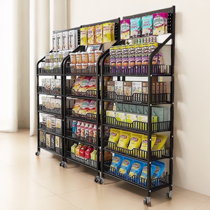 Étagère de rangement mobile à roulettes, <span class=keywords><strong>chariot</strong></span> de rangement multi-niveaux pour collations et articles divers, organisateur à plusieurs niveaux sur roulettes - Product Image 3