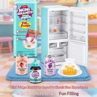 Ensemble de mini-réfrigérateurs jouets pour maison de poupée miniature, marque MINI, boîte surprise gourmet.