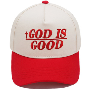 Nuovo Cappello da Baseball GOD IS GOOD Stile Vintage per Camionisti, con Ricamo Tridimensionale e Blocchi di Colore, Unisex Casual - Product Image 1
