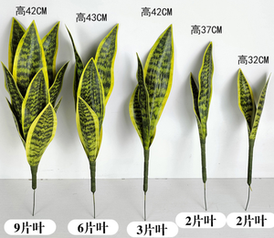 ต้นพืชเทียมสีเขียวแซนเซวิเรียสัมผัสได้จริงใบงูสำหรับตกแต่งบ้าน - Product Image 2
