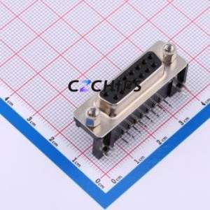 X0315FT7B2 D-Sub/VGA Connector Bent Lead Through Hole Connector Standard D-Sub Female 15P Right Angle Insert - Product Image 1