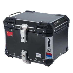 Alloy Top box for motorcycle Black Aluminium delivery 35L 45L 55L 65L motorcycle tail boxes for all type motorcycle cargo box