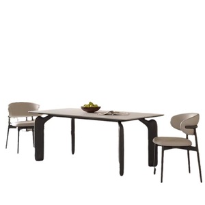 Tavolo da Pranzo in Bambù Stile Nordico, Moderno <span class=keywords><strong>e</strong></span> Semplice, Colore Noce, Rettangolare, per Piccoli Appartamenti, Uso Domestico, Piano in Pietra, Prodotto in Cina - Product Image 5