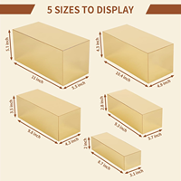 Gaojian Rectangulaire Or Acrylique Présentoir Buffet Rehausseurs Tables de Dessert pour Traiteur Fêtes Mariages Hôtels et Restaurants
