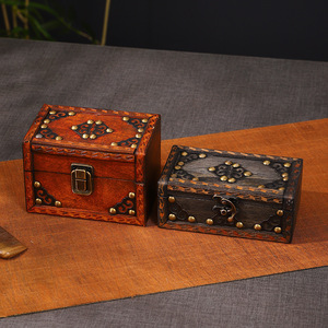 Caja de joyería de madera vintage de Mystic Arts, caja de almacenamiento retro, decoración de escritorio, regalo para el hogar u oficina - Product Image 1