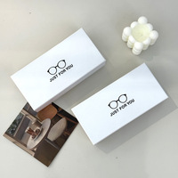 Caja de embalaje exterior para gafas, estuche para gafas de sol con tapa y base, caja blanca con tapa tipo cielo y tierra, reforzada, resistente a la presión, personalizada