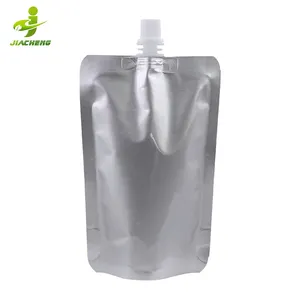 JIACHENG Eco ขาตั้งพลาสติกสีเงินอลูมิเนียม300มล.,ถุงบรรจุภัณฑ์เครื่องดื่มน้ำผลไม้แอลกอฮอล์พวยกาสำหรับเครื่องดื่มนม