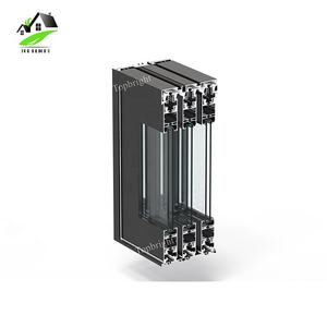 Gran diseño de 3 paneles, tobogán moderno, tienda de patio, frente de apilamiento, mosquitera, <span class=keywords><strong>puertas</strong></span> corredizas de vidrio - Product Image 4