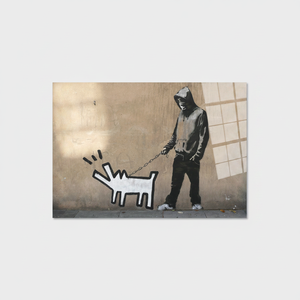 Banksy Inspired Barking Dog Graffiti Print-Modern Art Deco Panel <b>Canvas</b> <b>Wall</b> Art Hanging - Product Image 2