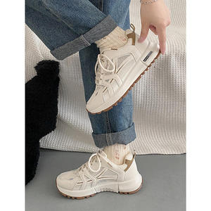 Zapatillas deportivas retro 2026: Novedad con suela gruesa, súper populares, blancas, transpirables para amortiguación, estilo primavera para caminar. - Product Image 2