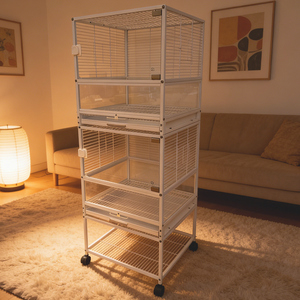 <span class=keywords><strong>Cage</strong></span> à oiseaux empilable et amovible de grande capacité pour l'élevage et l'élevage de perroquets, en <span class=keywords><strong>verre</strong></span> massif, design moderne et classique, vente en gros - Product Image 5